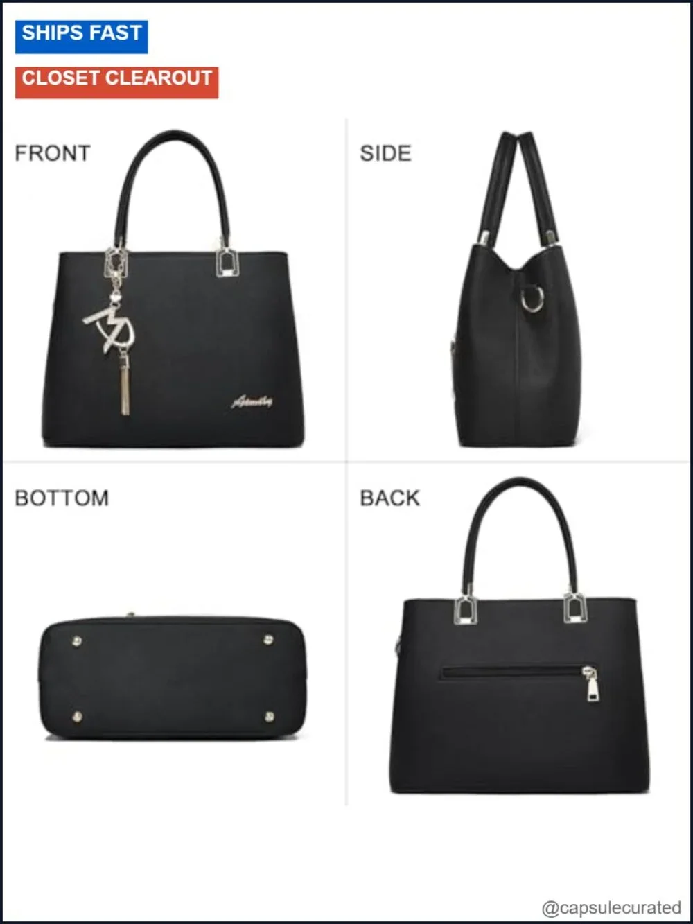 Women's Satchel Tote Bag Faux Leather Crossbody Shoulder Purse with Top Handle